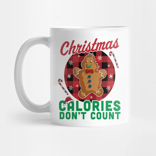 Christmas Calories Don't Count - Christmas Gingerbread Man by OrangeMonkeyArt